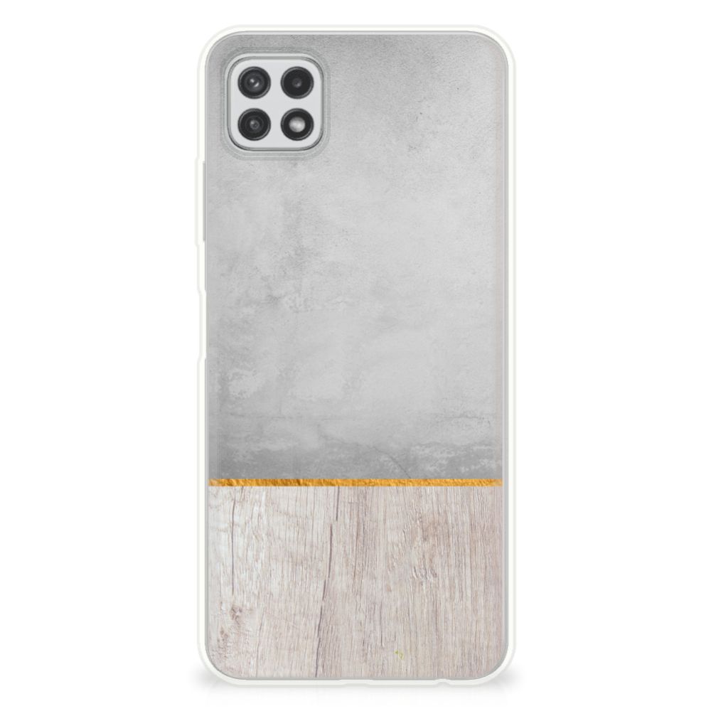Samsung Galaxy A22 5G Bumper Hoesje Wood Concrete B2C Telecom