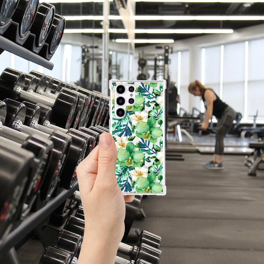 Samsung Galaxy S22 Ultra Case Orchidee Groen B2C Telecom