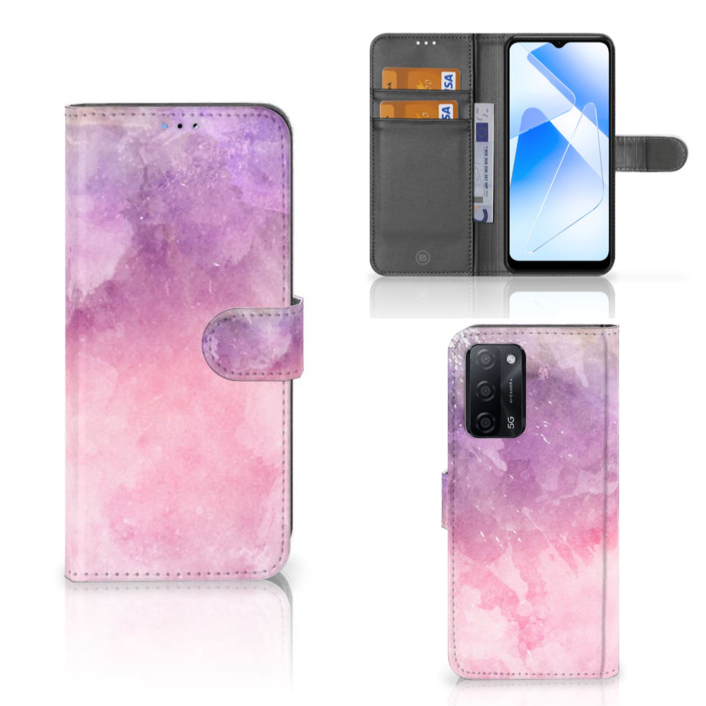 Hoesje OPPO A16/A16s/A54s Pink Purple Paint