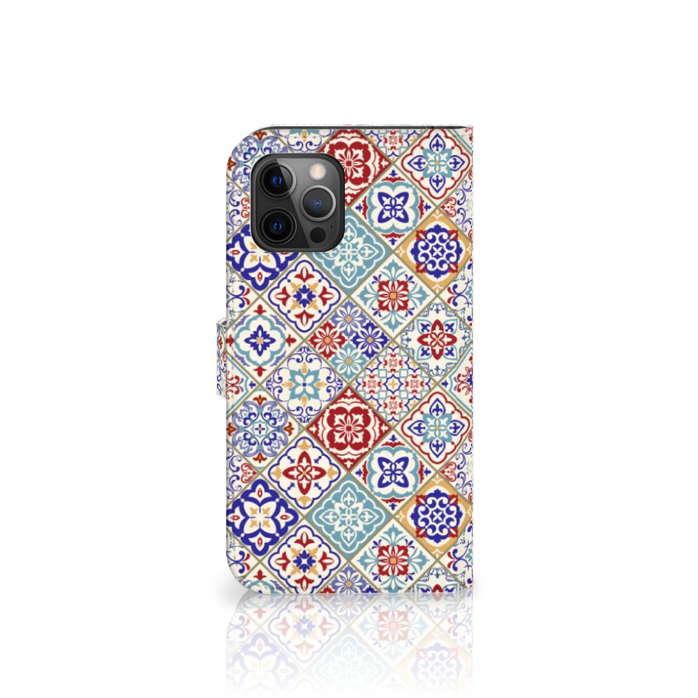 Apple iPhone 12 Pro Max Bookcase Tiles Color