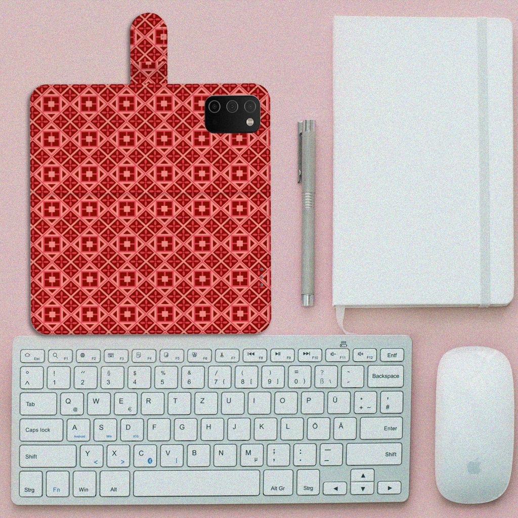 Samsung Galaxy A03s Telefoon Hoesje Batik Rood