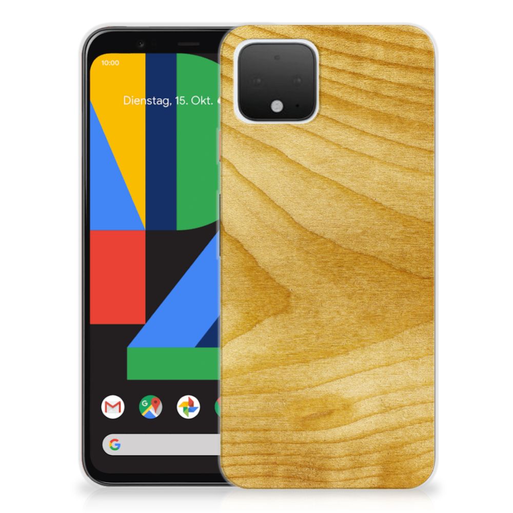 Google Pixel 4 Bumper Hoesje Licht Hout