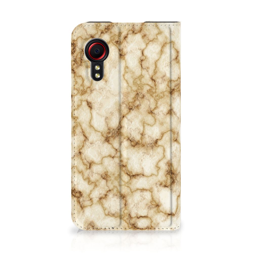 Samsung Galaxy Xcover 5 Standcase Marmer Goud - B2C Telecom