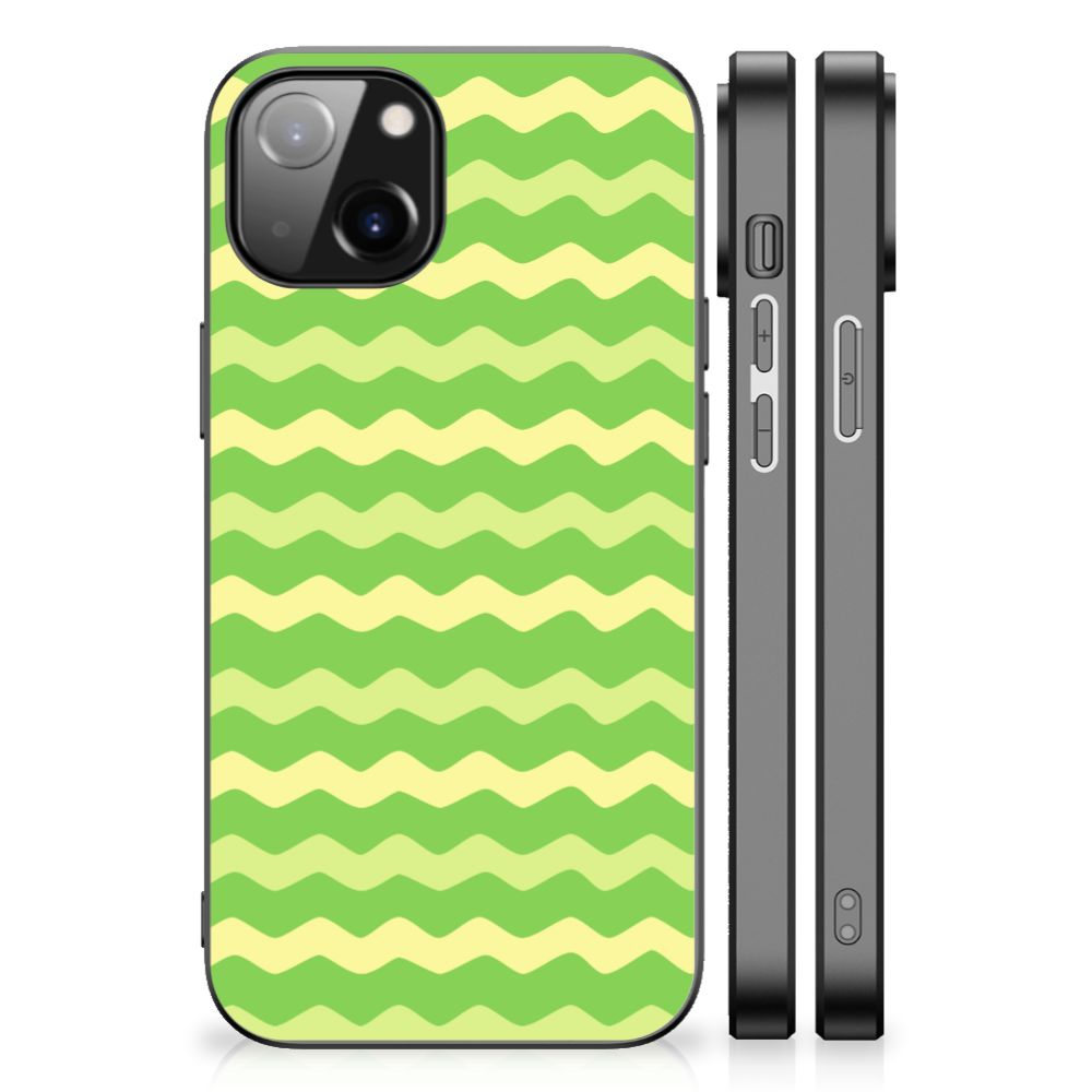 Apple iPhone 13/14 Back Case Waves Green