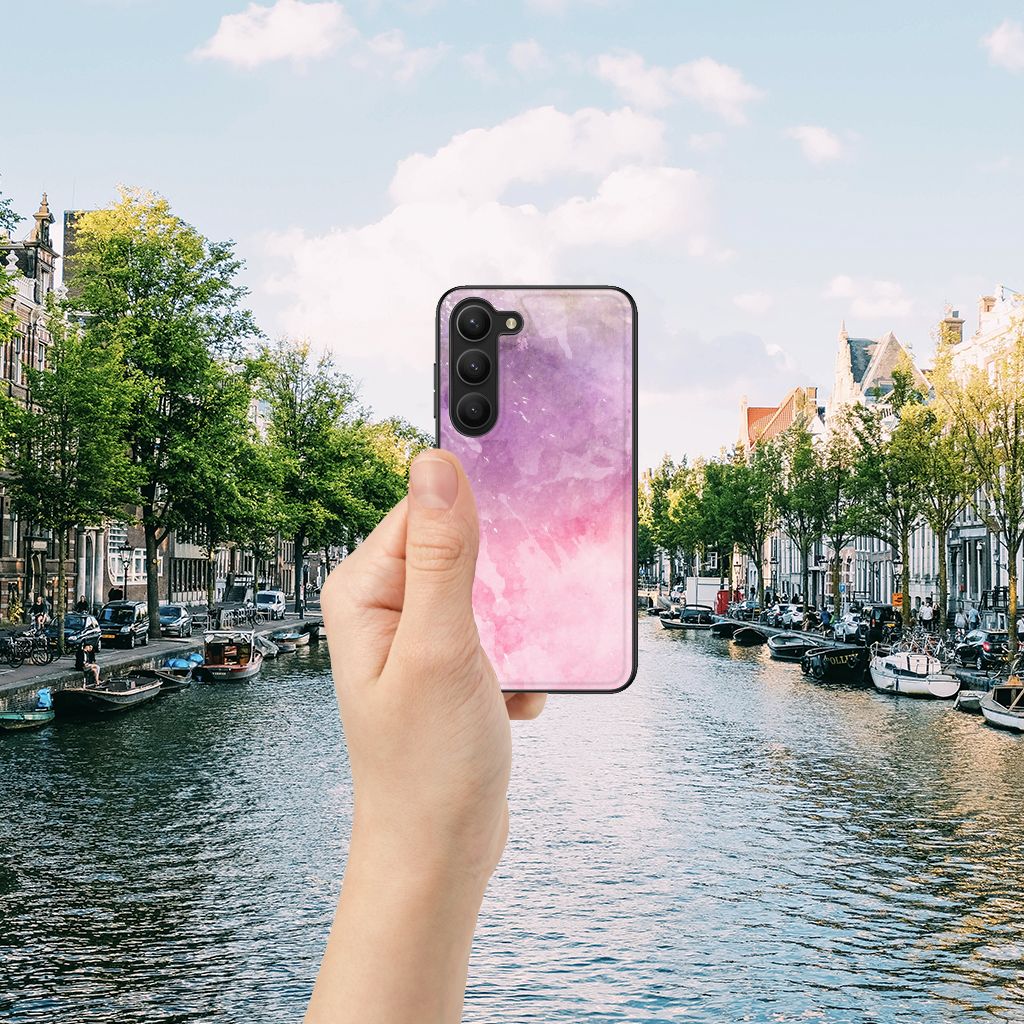 Kleurrijke Telefoonhoesje Samsung Galaxy S23 Pink Purple Paint B2C Telecom