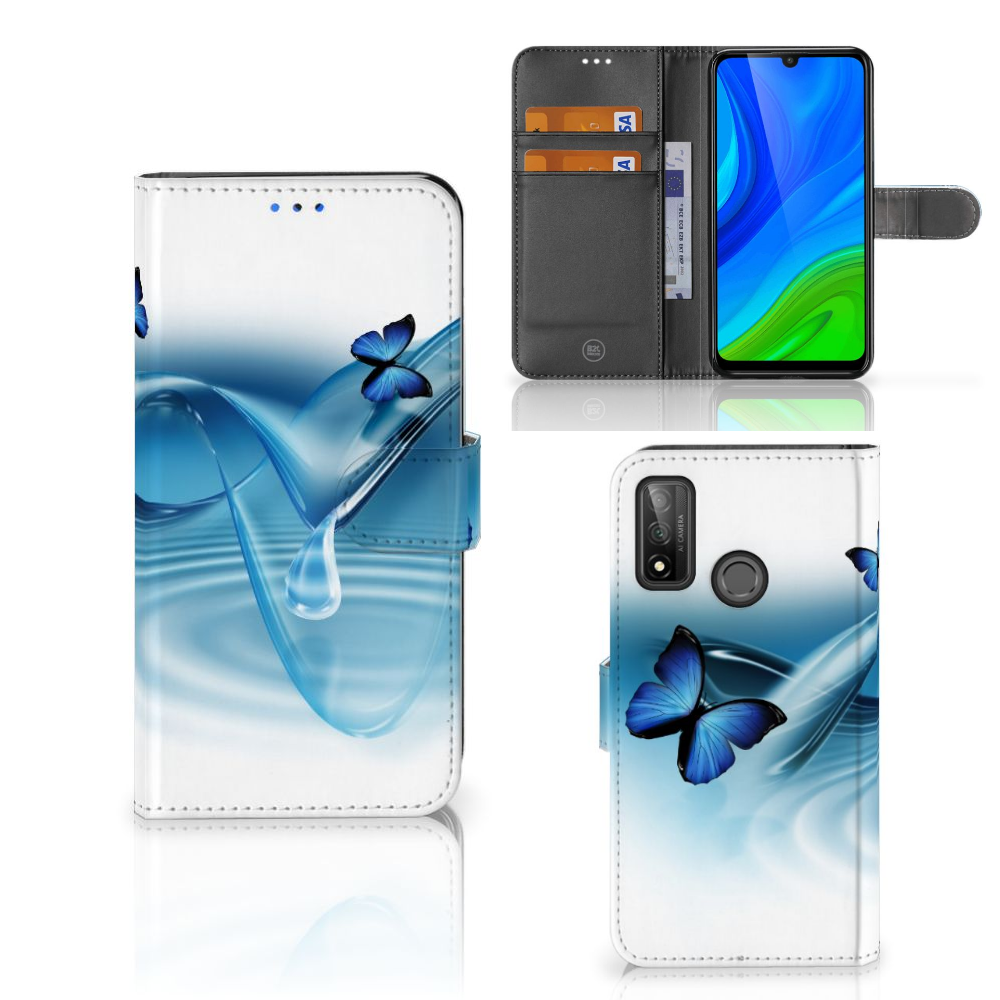 Huawei P Smart 2020 Telefoonhoesje met Pasjes Vlinders