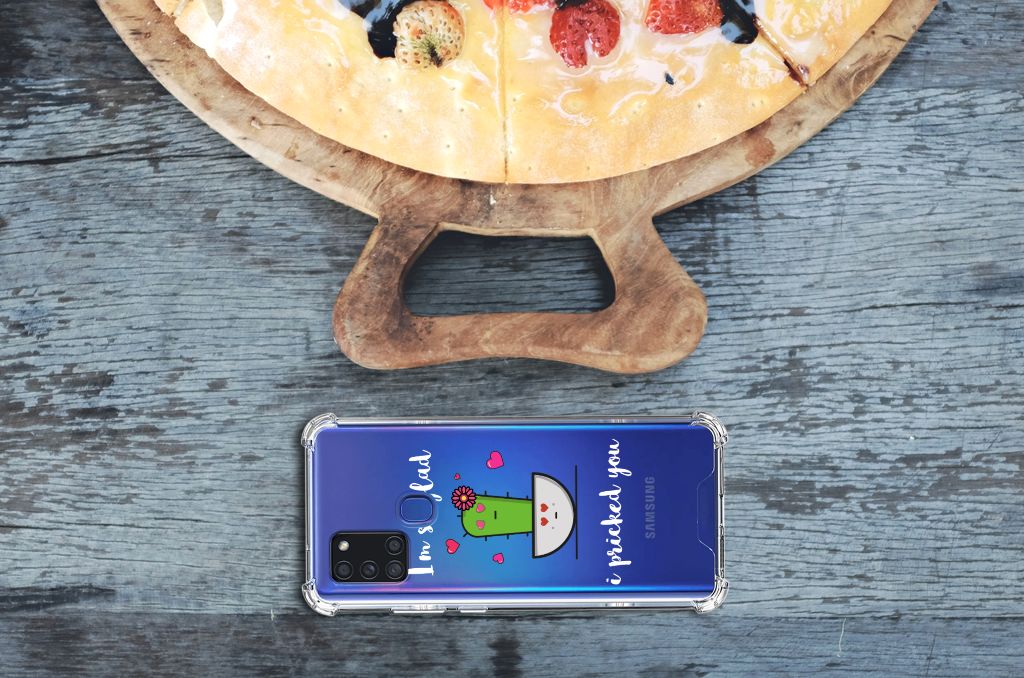 Samsung Galaxy A21s Stevig Bumper Hoesje Cactus Glad B2C Telecom