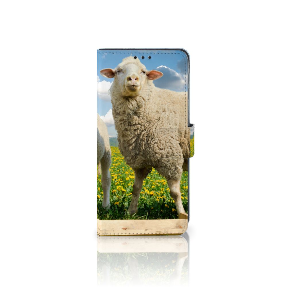 Samsung Galaxy M31 Telefoonhoesje met Pasjes Schaap en Lammetje