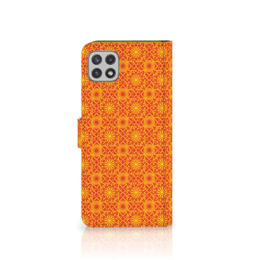 Samsung Galaxy A22 5G Telefoon Hoesje Batik Oranje