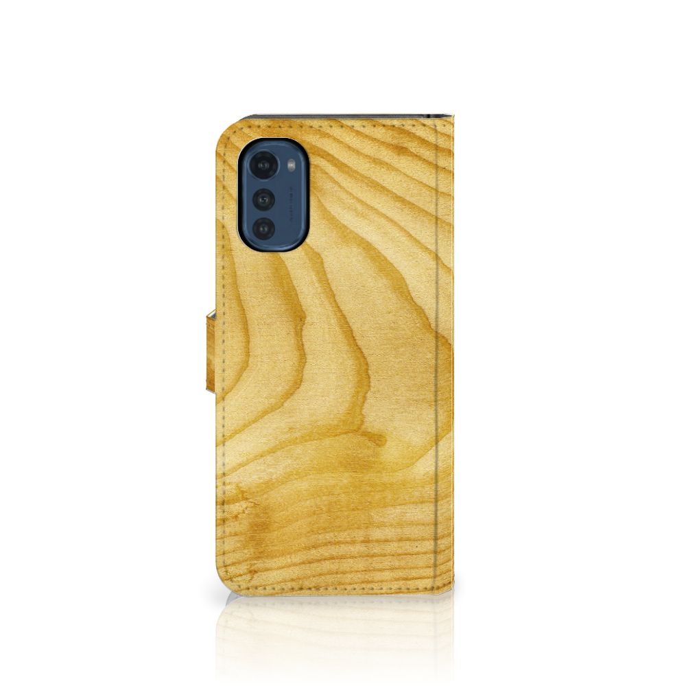 Motorola Moto E32 | Moto E32s Book Style Case Licht Hout