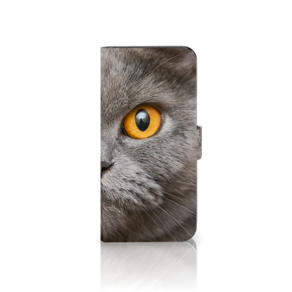 Telefoonhoesje met Pasjes Xiaomi Redmi Note 13 5G Britse Korthaar met iconische kattenoog