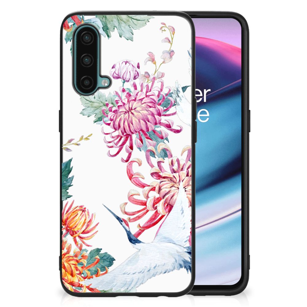 OnePlus Nord CE 5G Dierenprint Telefoonhoesje Bird Flowers