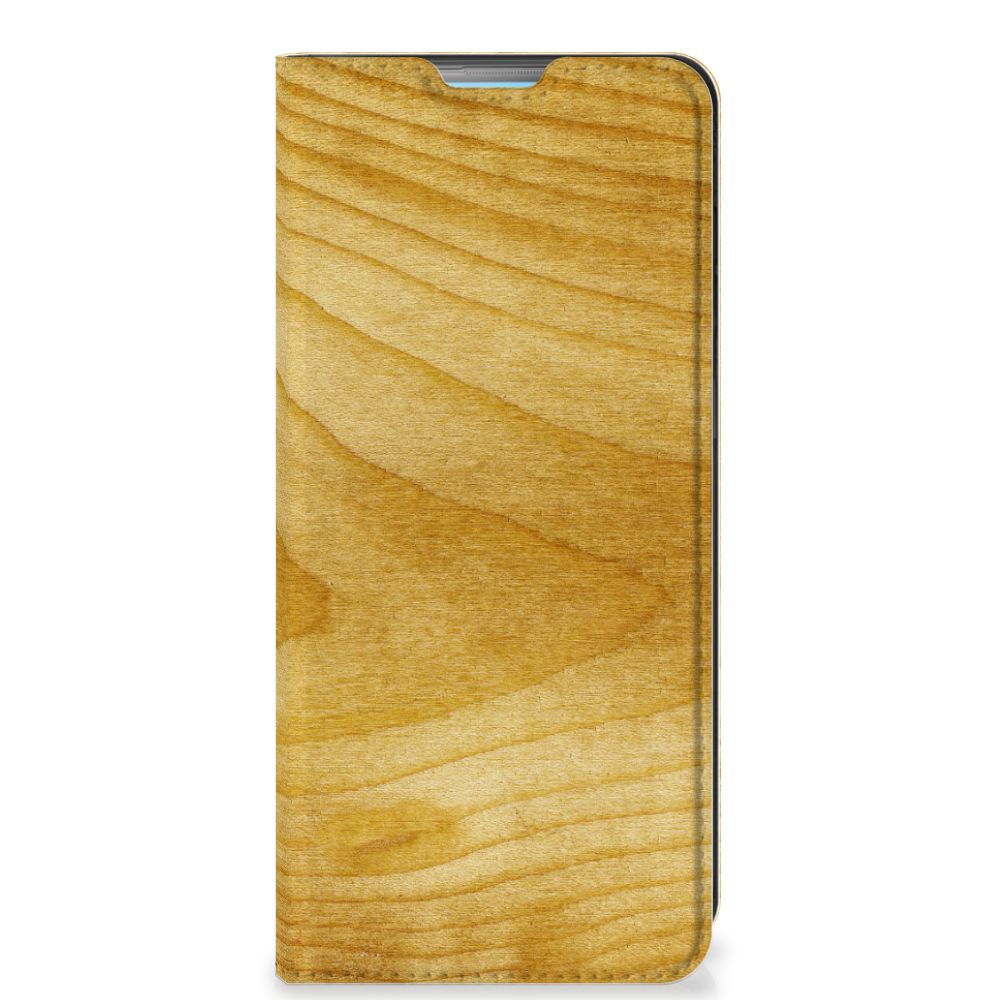 OPPO A74 4G Book Wallet Case Licht Hout - B2C Telecom
