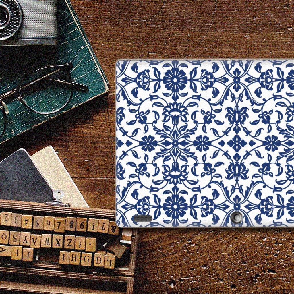 Lenovo Tab 10 | Tab 2 A10-30 Siliconen Hoesje Flower Blue - B2C Telecom