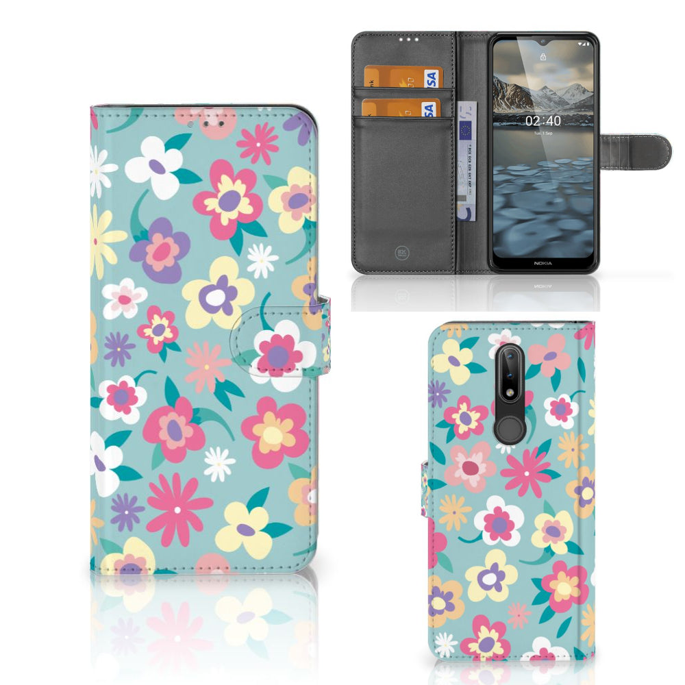 Nokia 2.4 Hoesje Flower Power