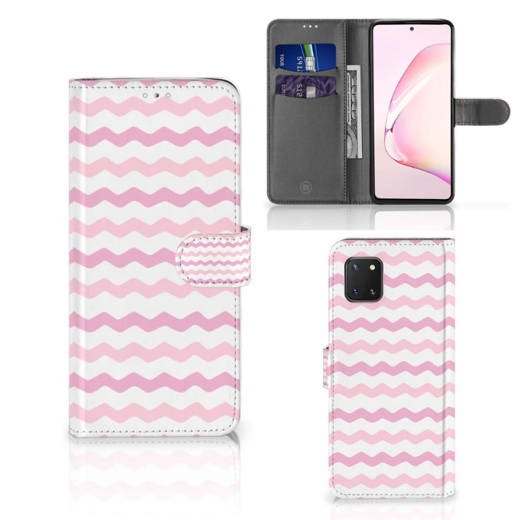 Samsung Note 10 Lite Telefoon Hoesje Waves Roze