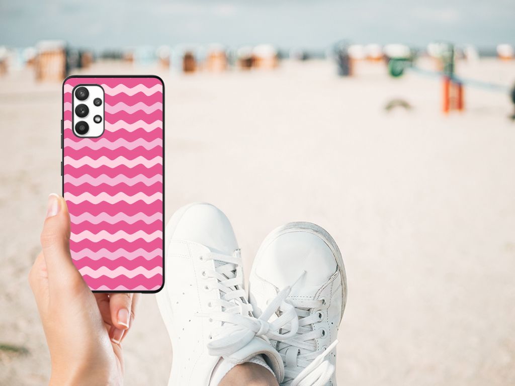 Samsung Galaxy A32 4G | A32 5G Enterprise Editie Back Case Waves Pink B2C Telecom