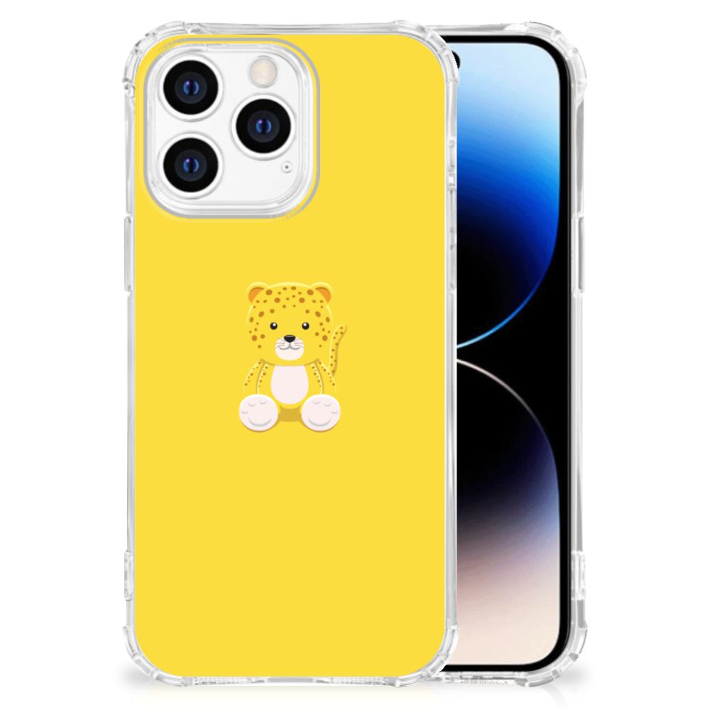 iPhone 14 Pro Stevig Bumper Hoesje Baby Leopard B2C Telecom