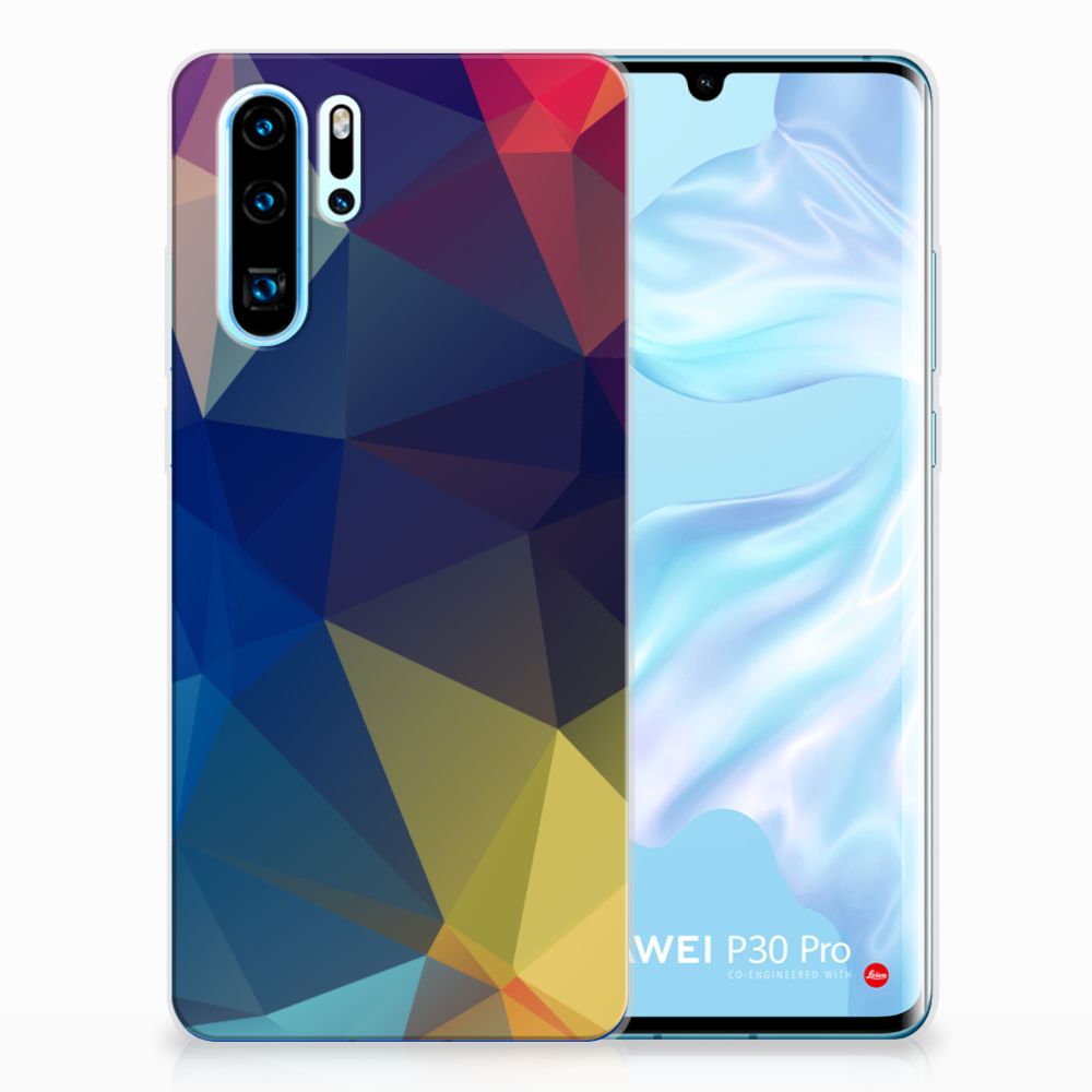 Huawei P30 Pro TPU Hoesje Polygon Dark