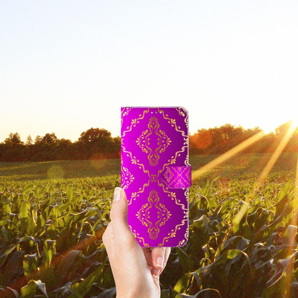 Wallet Case Samsung Galaxy A71 Barok Roze