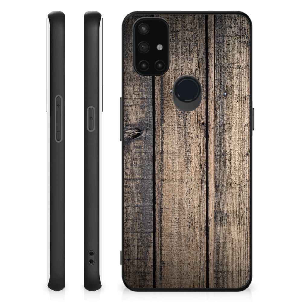 OnePlus Nord N10 5G Houten Print Telefoonhoesje Steigerhout