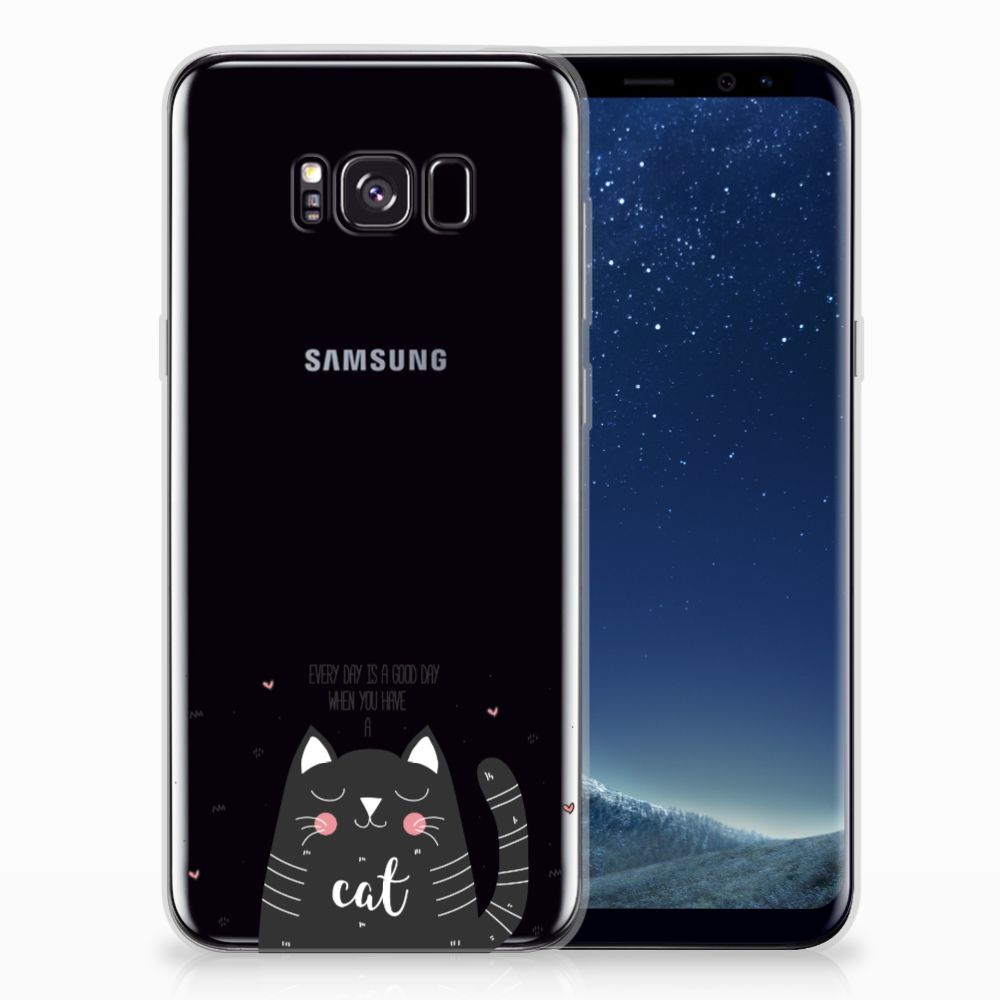 Samsung Galaxy S8 Plus Telefoonhoesje met Naam Cat Good Day