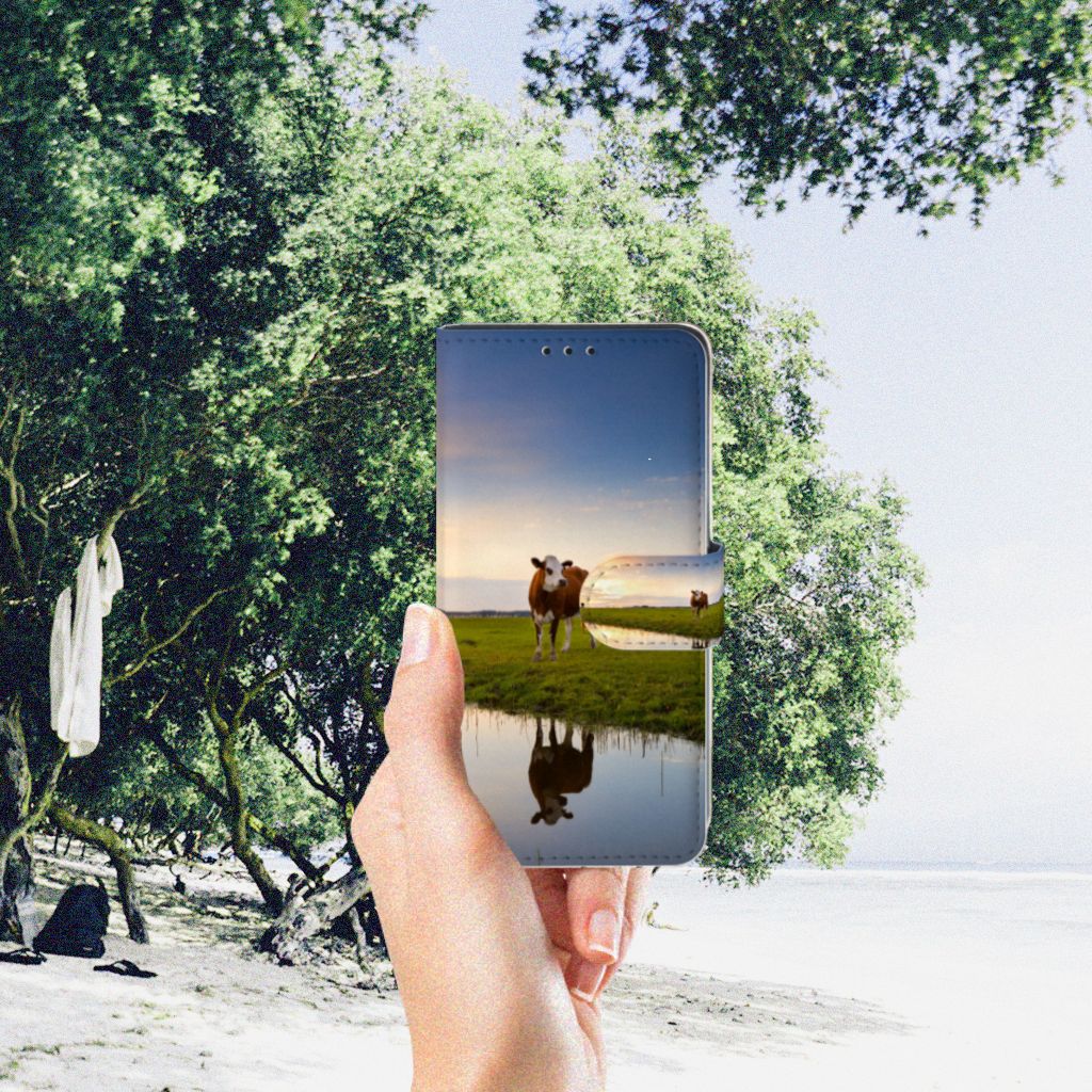 Xiaomi Redmi 7A Telefoonhoesje met Pasjes Koe