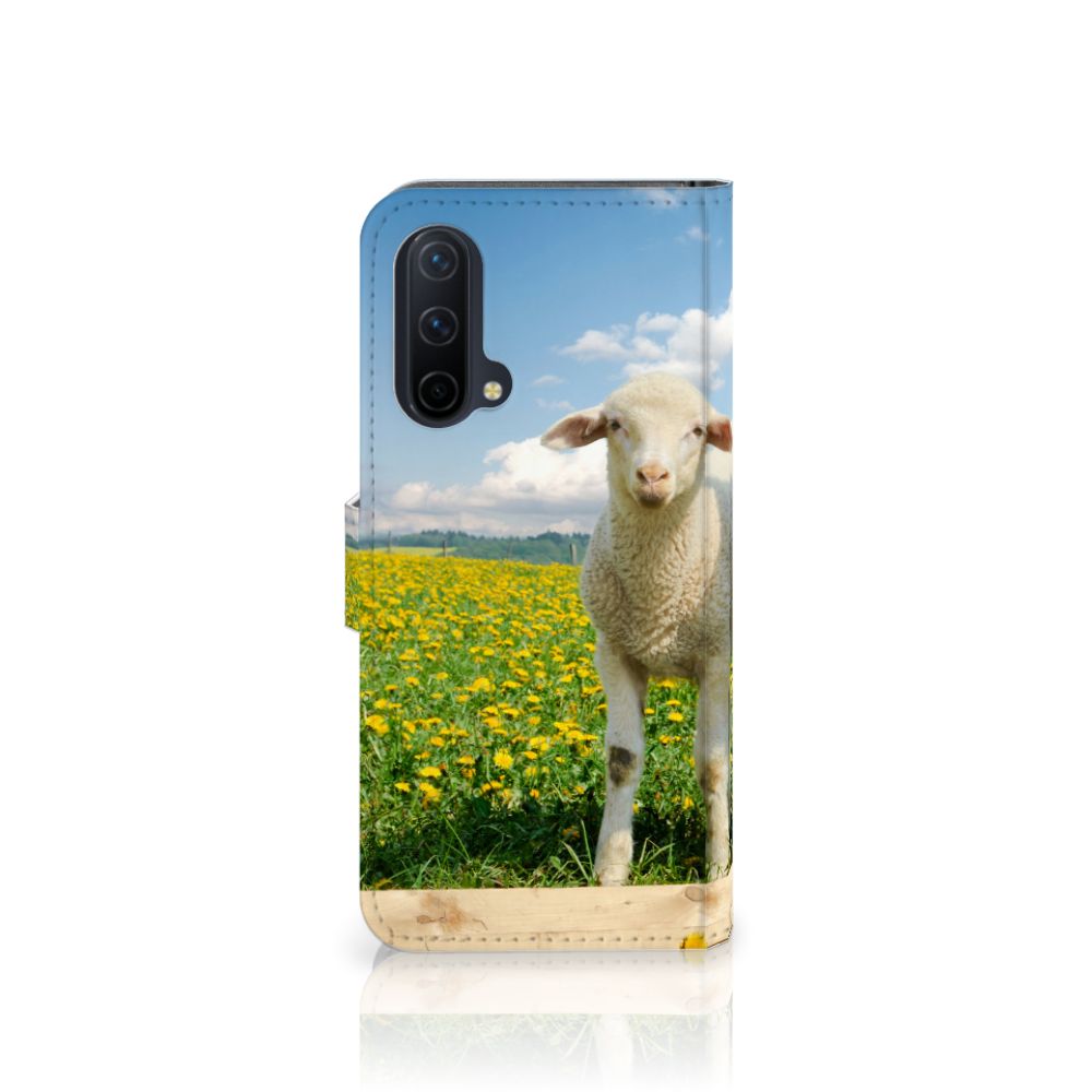 OnePlus Nord CE 5G Telefoonhoesje met Pasjes Schaap en Lammetje