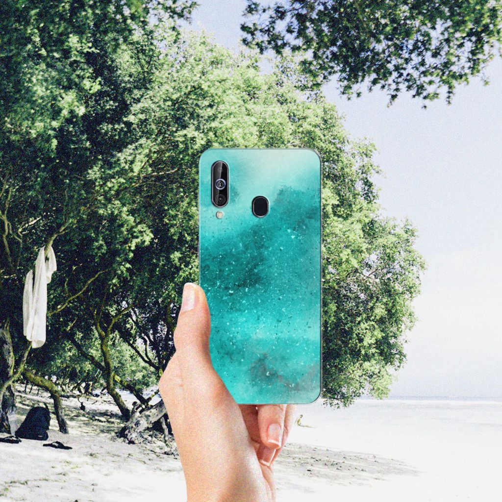 Hoesje maken Samsung Galaxy A60 Painting Blue
