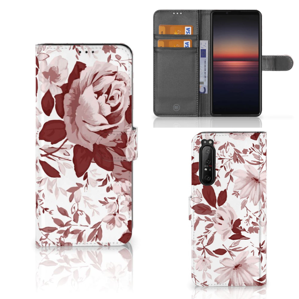 Hoesje Sony Xperia 1 II Watercolor Flowers