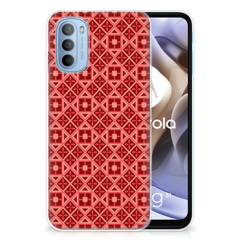 Motorola Moto G31 | G41 TPU bumper Batik Rood