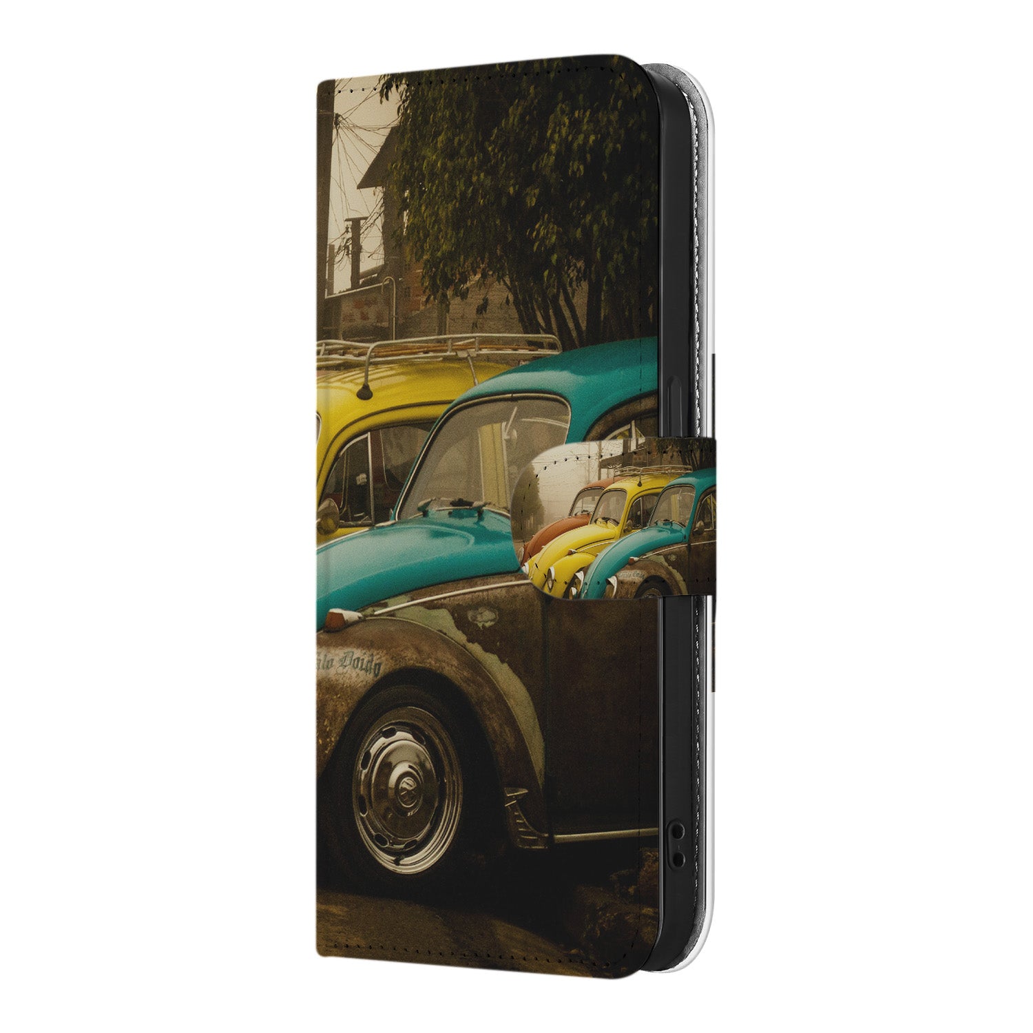 Book Case Hoesje Ontwerpen – Apple iPhone 16e met kleurrijk auto ontwerp