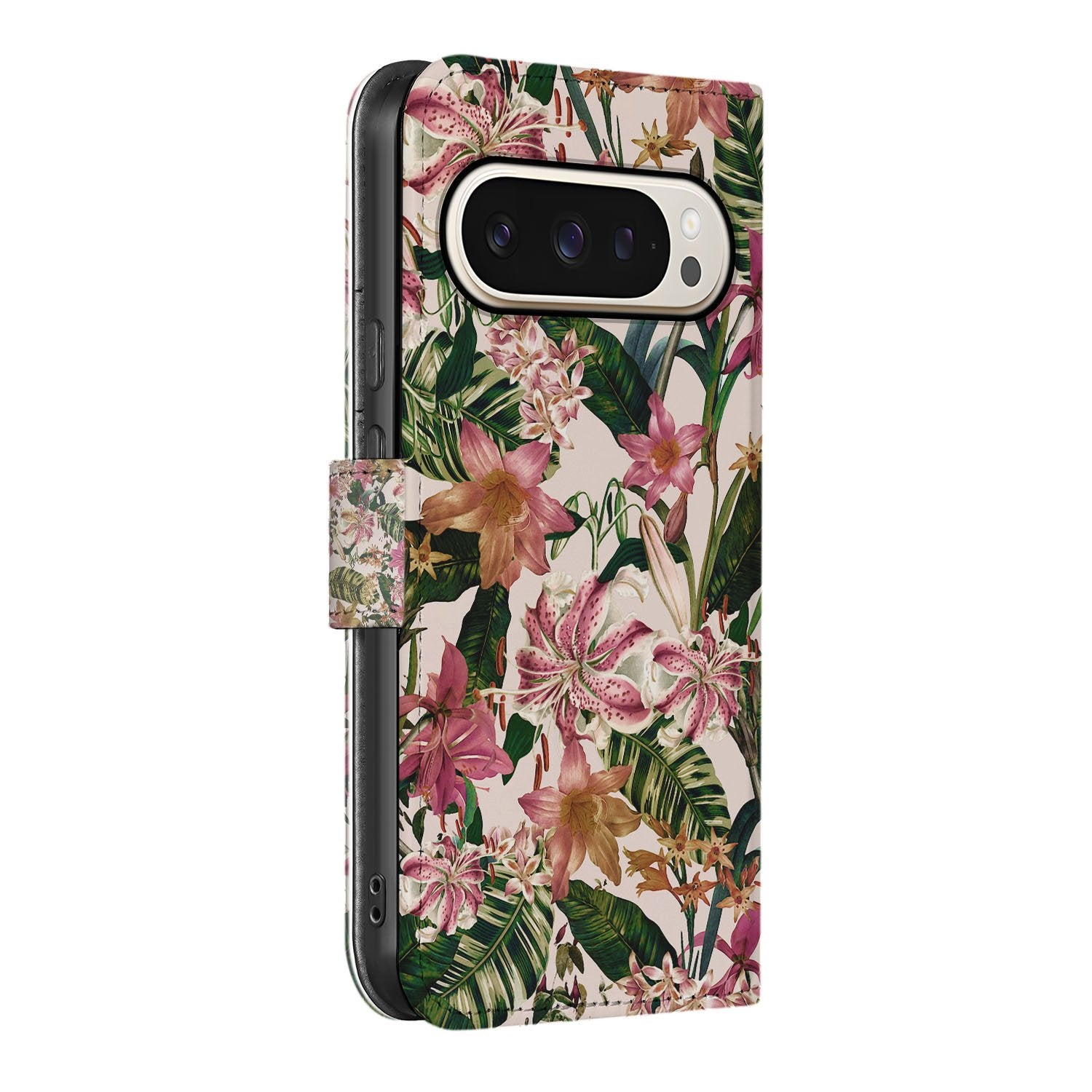 Google Pixel 10 Pro XL Telefoonhoesje bloemenprint aanzicht