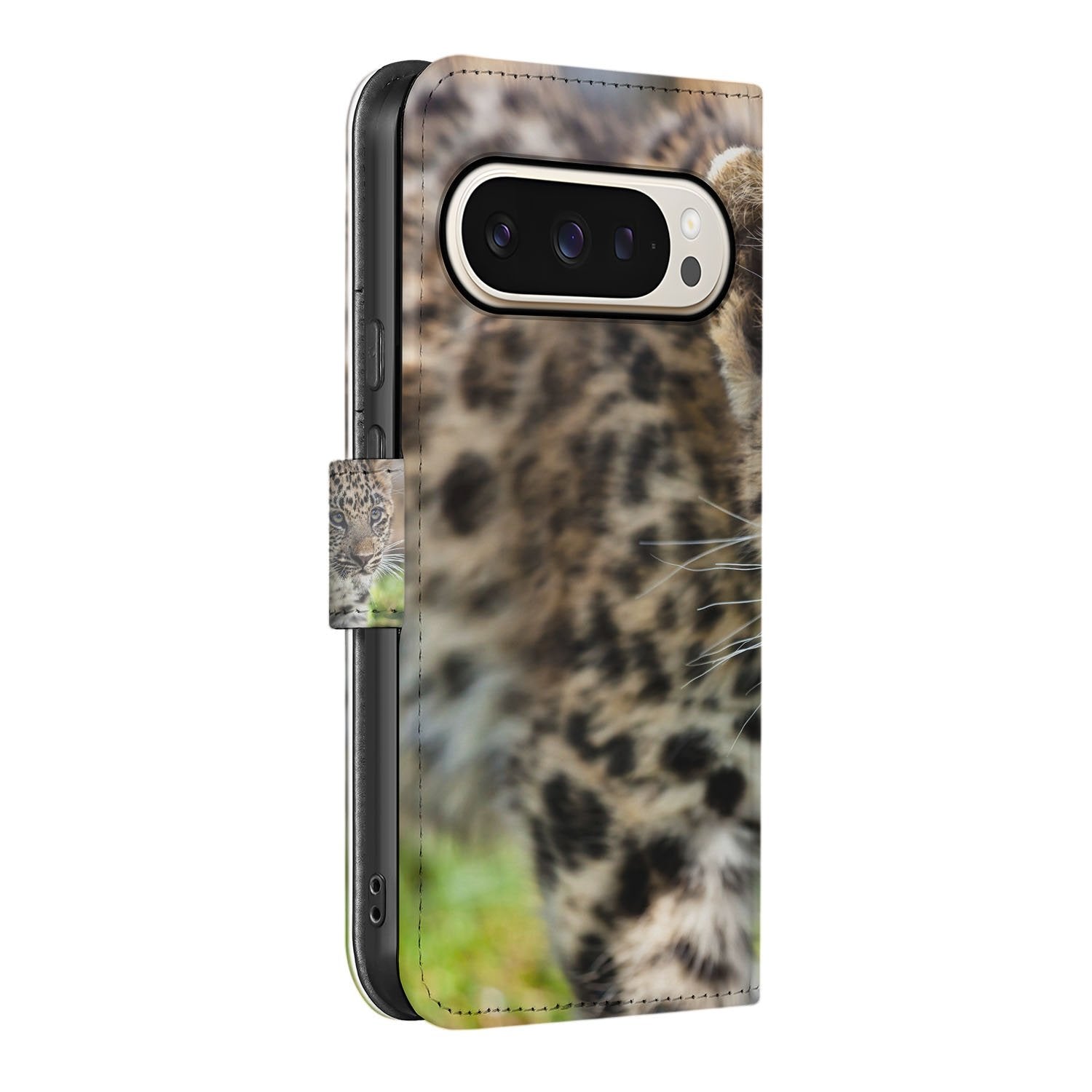 Baby Luipaard Google Pixel 10 | 10 Pro Telefoonhoesje boek hoes design close-up