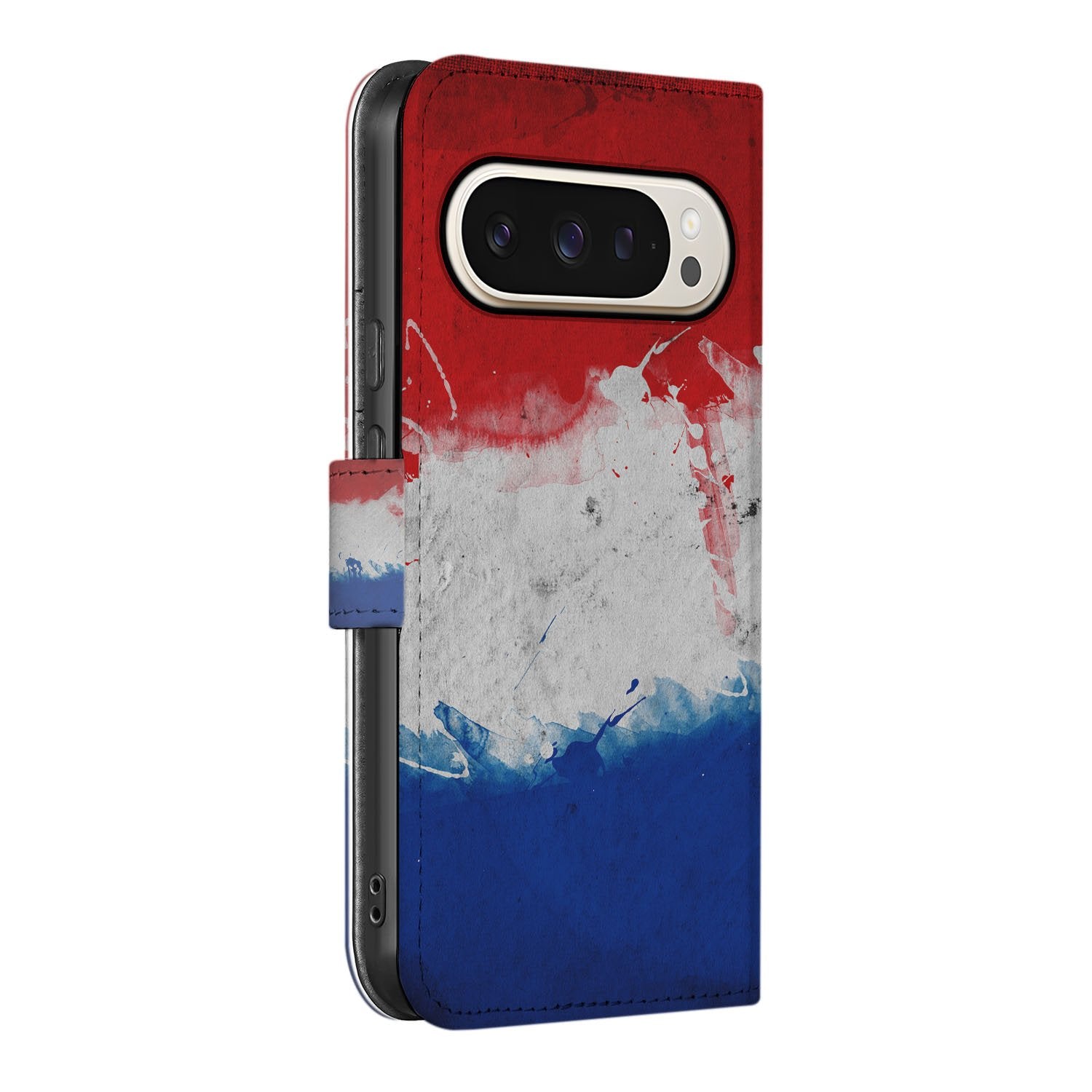 Google Pixel 10 10 Pro Telefoonhoesje Nederlandse Vlag Met Pasjes book case design Nederlandse vlag zijaanzicht