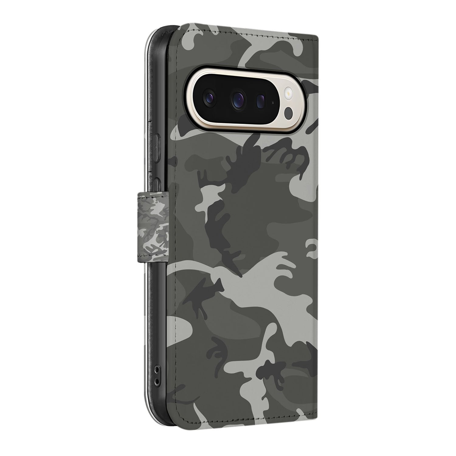 Google Pixel 9 | 9 Pro Telefoon Hoesje Army Light camouflage design zijaanzicht