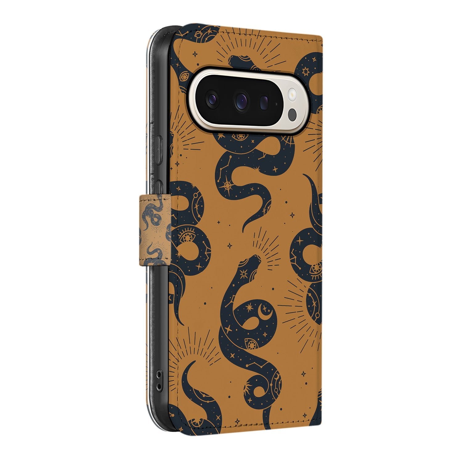 Google Pixel 9 | 9 Pro Telefoonhoesje met Pasjes Snakes aanzicht