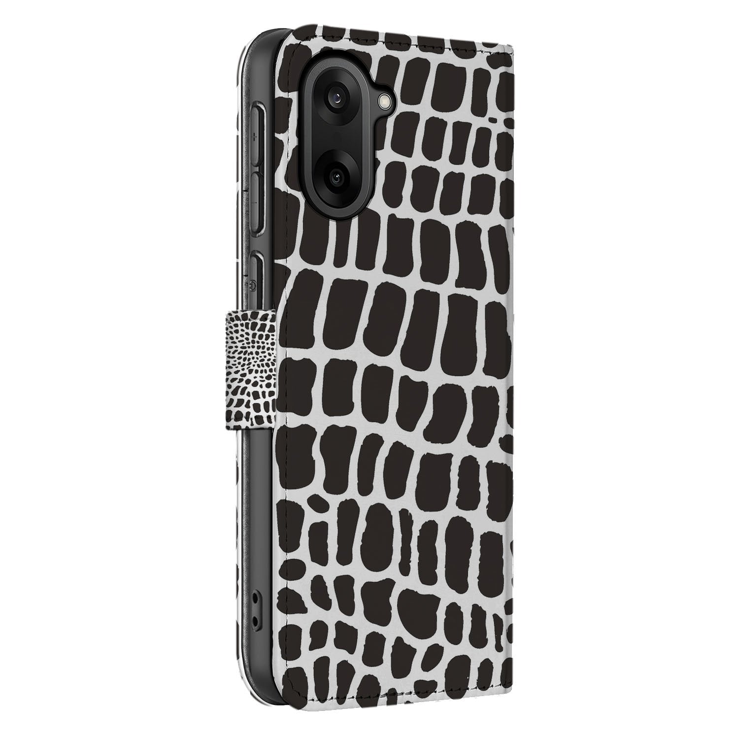 Bookcase OnePlus Nord CE 5 Slangenprint Met Pasjes bookcase slangenprint zijkant