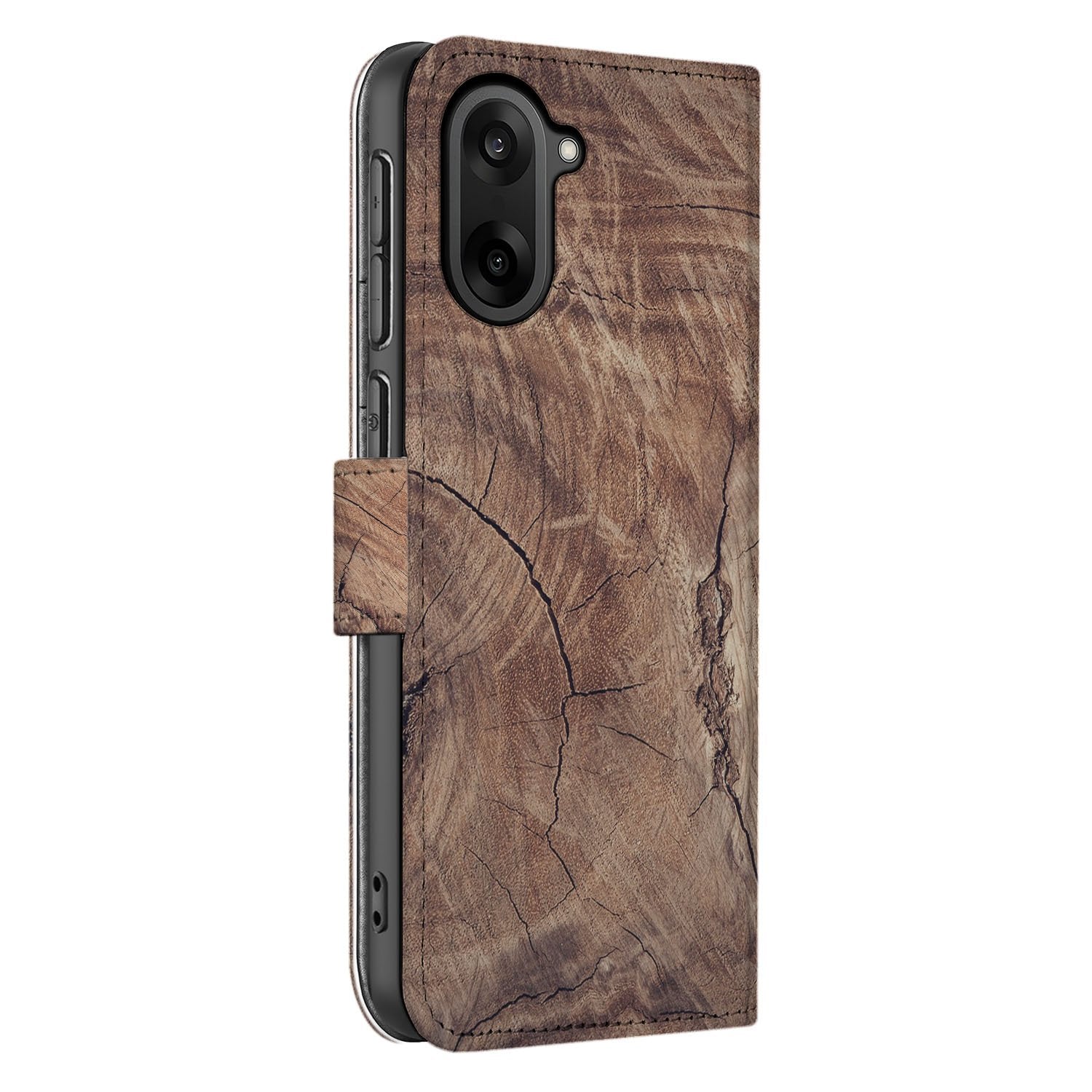 OnePlus Nord CE 5 Tree Trunk Hoesje Voor OnePlus Nord CE 5 Bookcase Hoesje zijkant