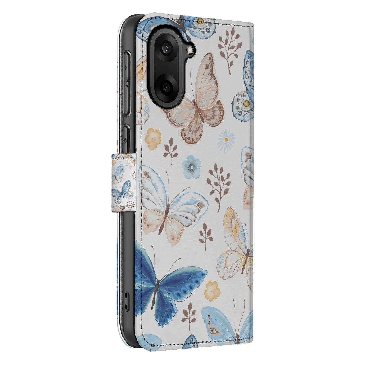 OnePlus Nord CE 5 Vlinder Wallet Hoesje Voor OnePlus Nord CE 5 Portemonnee Hoesje designvlinder aanzicht