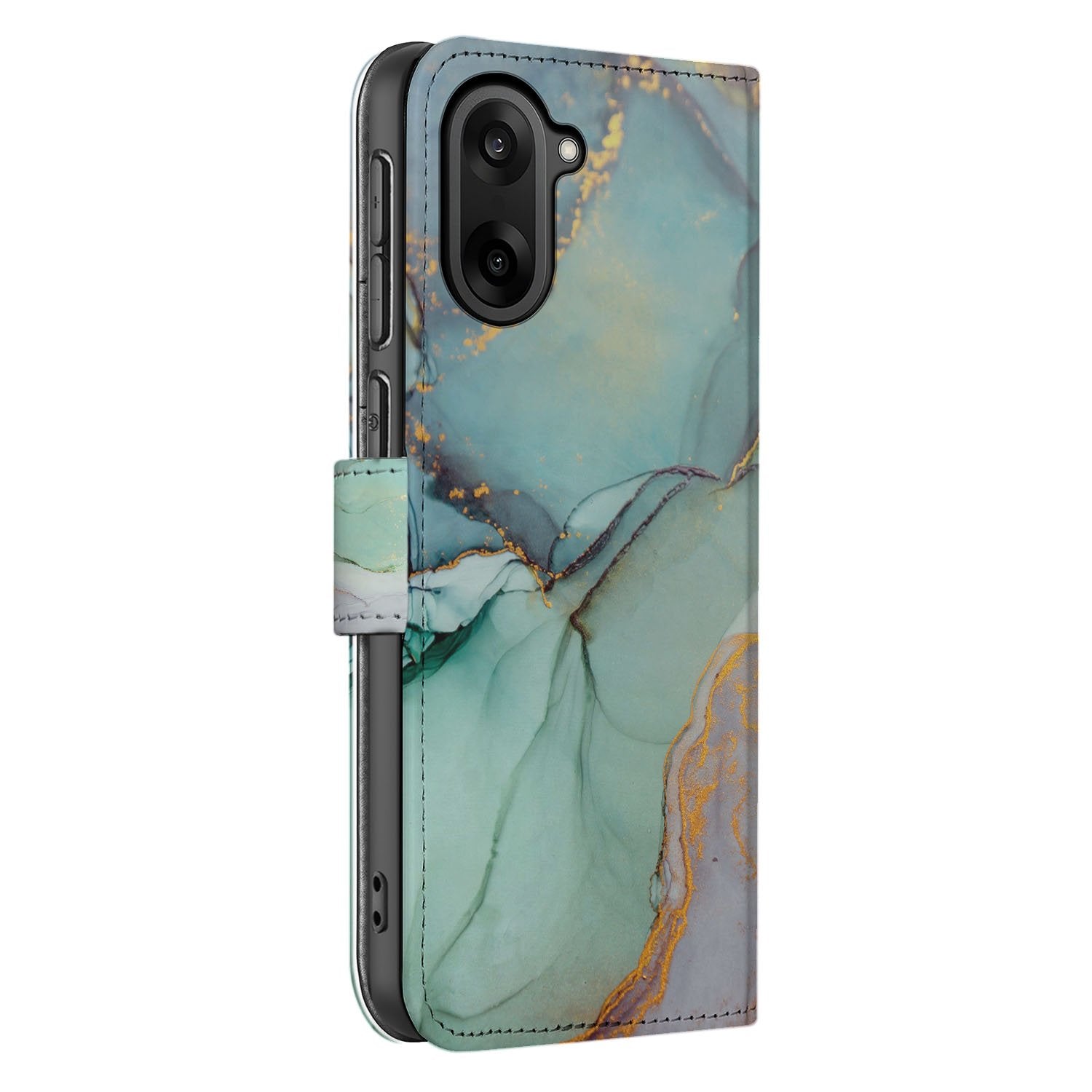 OnePlus Nord CE 5 Watercolor Mix Hoesje Voor OnePlus Nord CE 5 Bookcase Hoesje zijkant