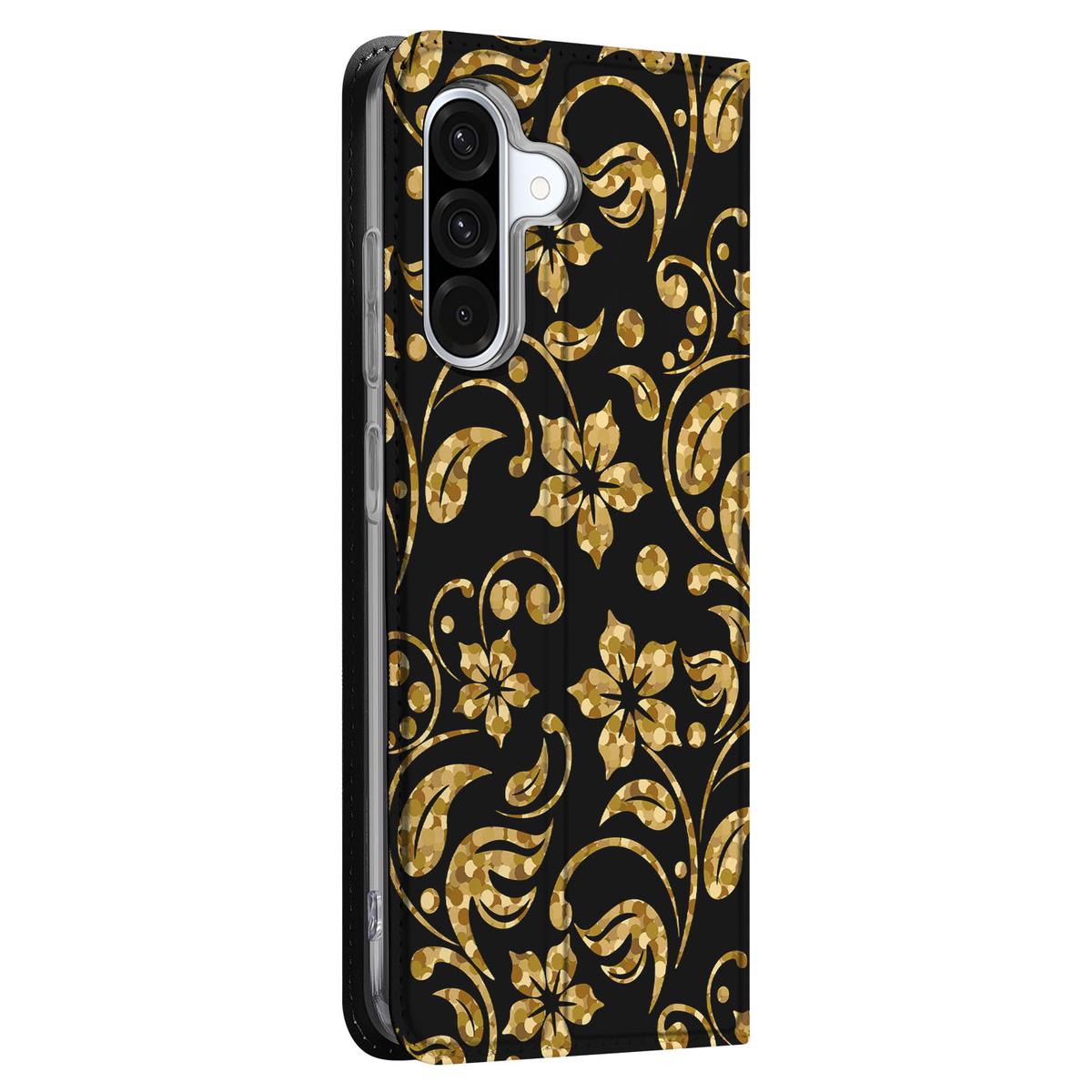 Samsung Galaxy A56 A36 Hoesje Gouden Bloemen positie 3