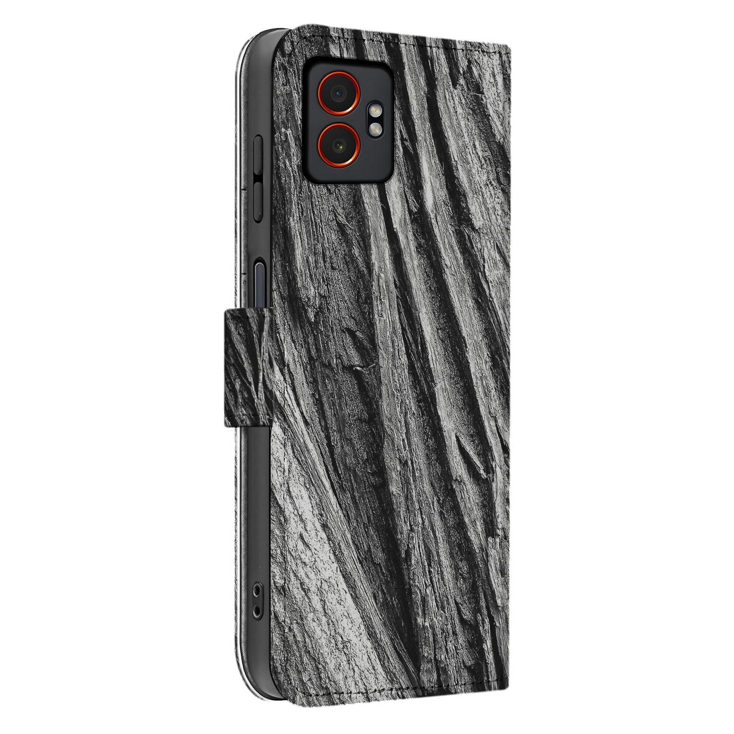 Boomschors Samsung Galaxy Xcover 7 Pro Book Case natuurlijke uitstraling zijaanzicht