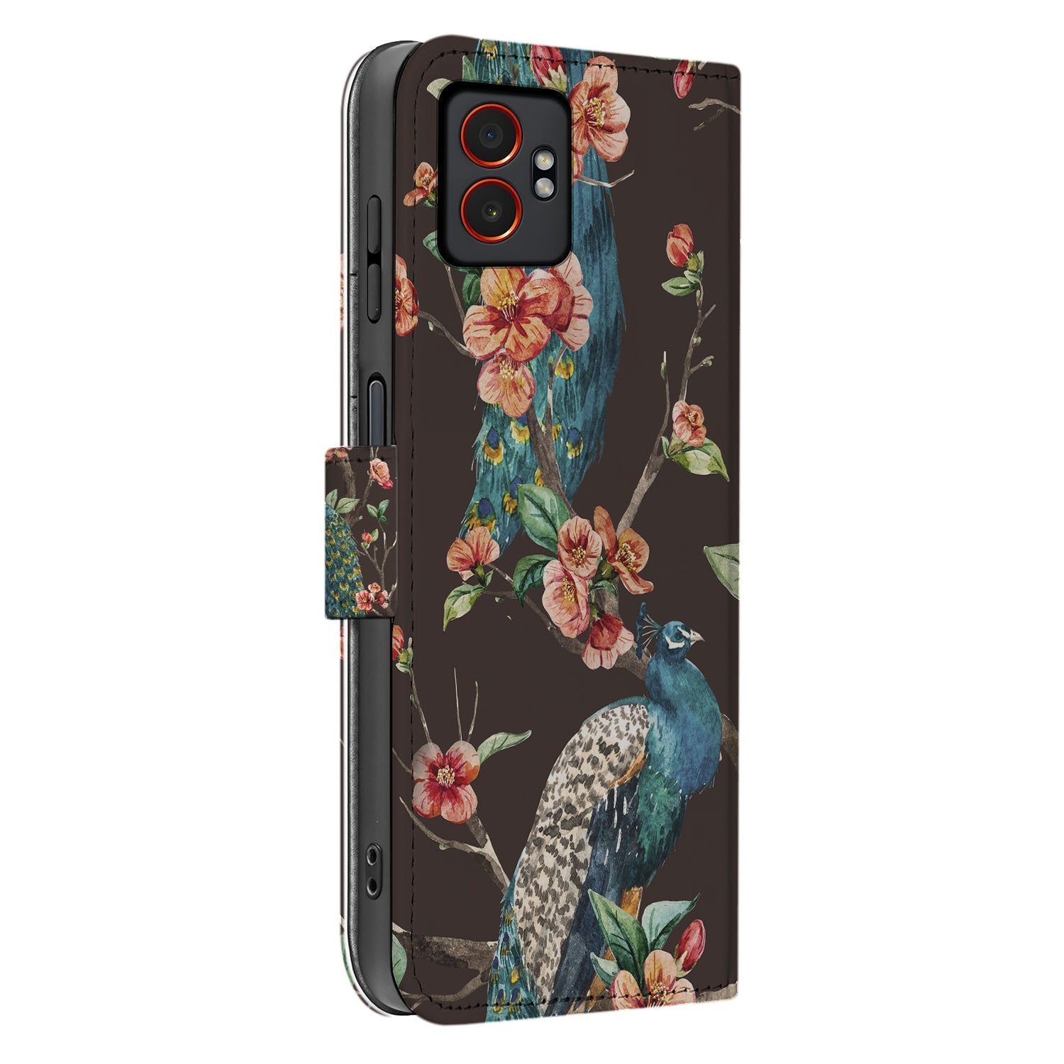 Samsung Galaxy Xcover 7 Pro Bookcase Hoesje Pauw Bloemen Print design pauw bloemen print aanzicht