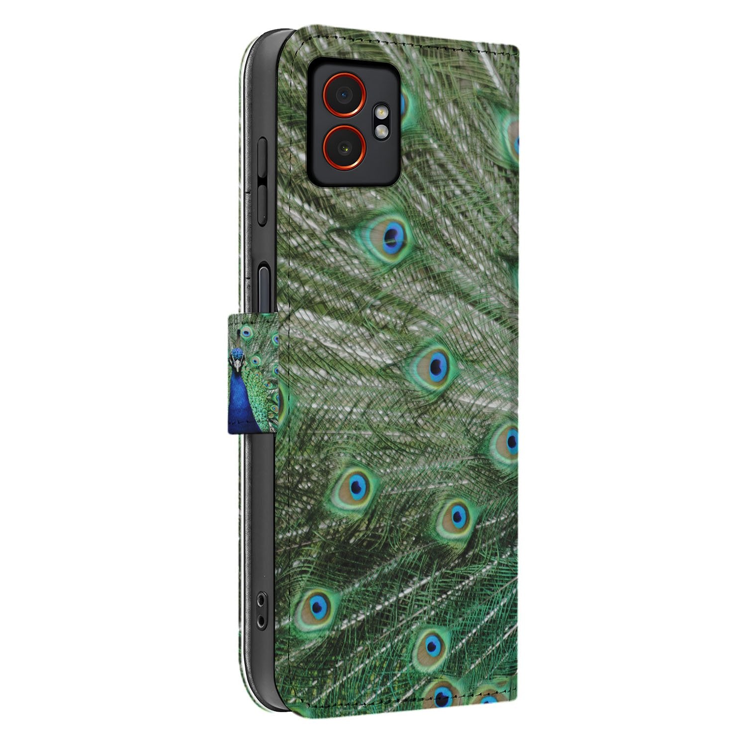Samsung Galaxy Xcover 7 Pro Bookcase Hoesje Pauwprint Design aanzicht