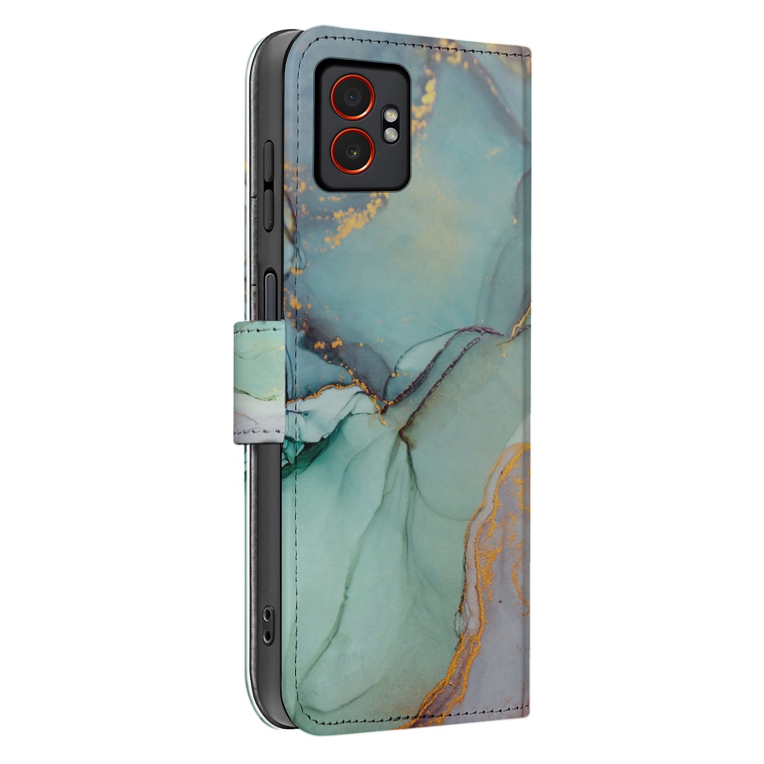 Samsung Galaxy Xcover 7 Pro Watercolor Mix Design Bookcase Hoesje aanzicht