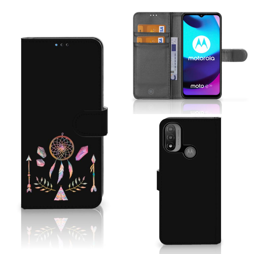 Motorola Moto E20 | E30 | E40 Leuk Hoesje Boho Dreamcatcher