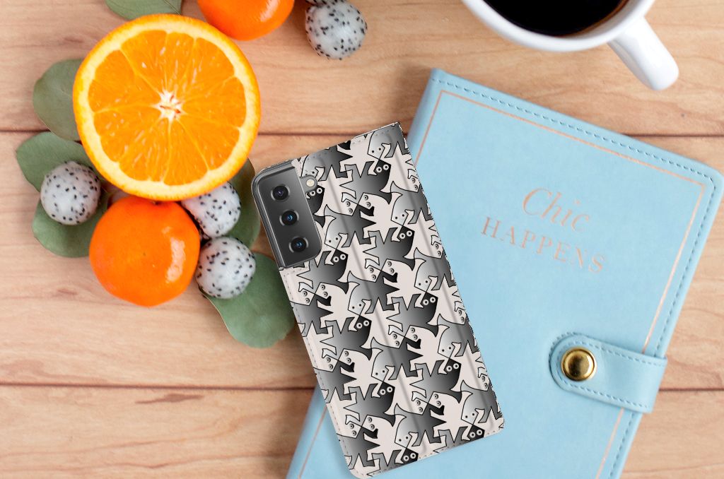 Samsung Galaxy S21 Plus Hoesje maken Salamander Grey - B2C Telecom