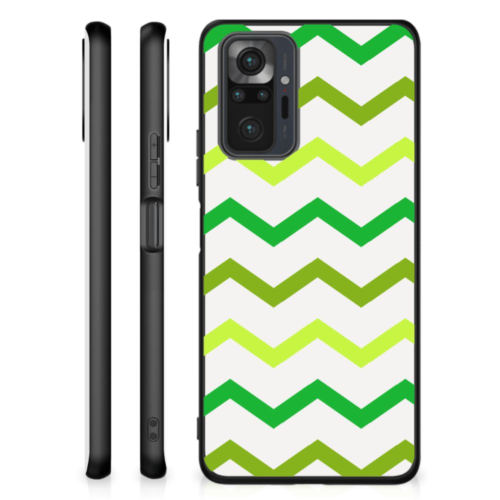 Xiaomi Redmi Note 10 Pro Back Case Zigzag Groen B2C Telecom