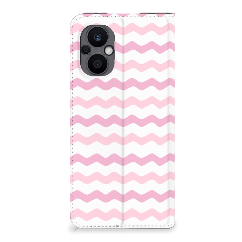OPPO Reno8 Lite Hoesje met Magneet Waves Roze - B2C Telecom